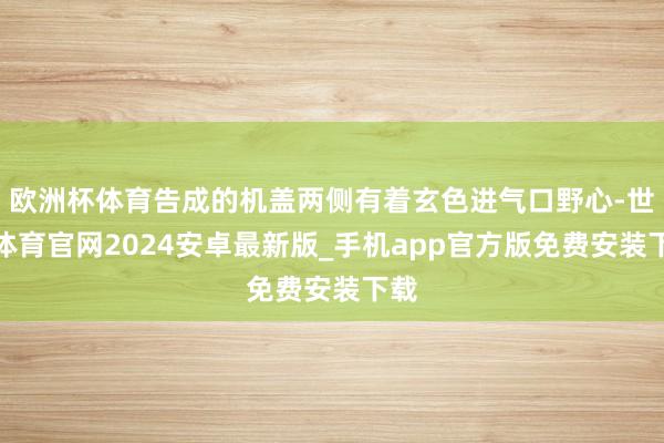 欧洲杯体育告成的机盖两侧有着玄色进气口野心-世博体育官网2024安卓最新版_手机app官方版免费安装下载