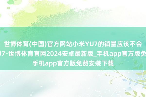 世博体育(中国)官方网站小米YU7的销量应该不会低于小米SU7-世博体育官网2024安卓最新版_手机app官方版免费安装下载