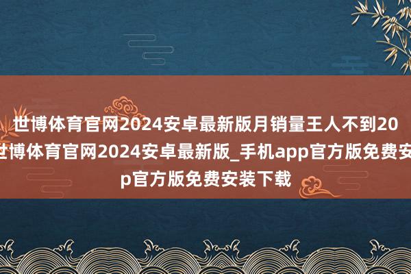 世博体育官网2024安卓最新版月销量王人不到2000辆-世博体育官网2024安卓最新版_手机app官方版免费安装下载