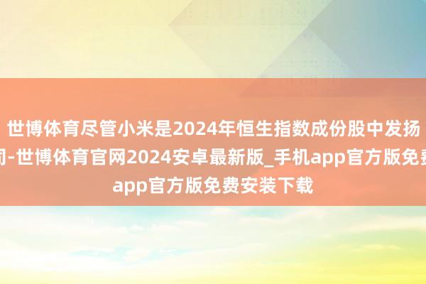 世博体育尽管小米是2024年恒生指数成份股中发扬最好的公司-世博体育官网2024安卓最新版_手机app官方版免费安装下载