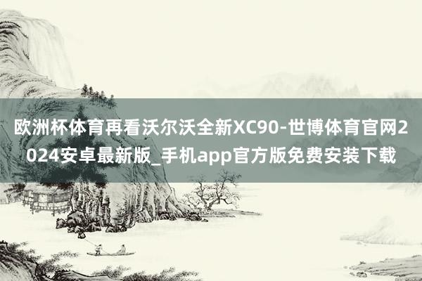 欧洲杯体育再看沃尔沃全新XC90-世博体育官网2024安卓最新版_手机app官方版免费安装下载