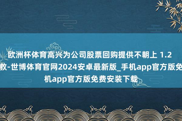 欧洲杯体育高兴为公司股票回购提供不朝上 1.2 亿元信贷解救-世博体育官网2024安卓最新版_手机app官方版免费安装下载