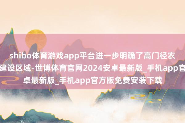 shibo体育游戏app平台进一步明确了高门径农田限度建设和回绝建设区域-世博体育官网2024安卓最新版_手机app官方版免费安装下载