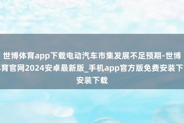 世博体育app下载电动汽车市集发展不足预期-世博体育官网2024安卓最新版_手机app官方版免费安装下载